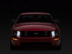 LED DRL Projector Headlights; Black Housing; Clear Lens