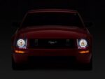 CCFL Halo Crystal Headlights; Black Housing; Clear Lens