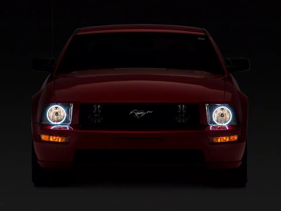2026/07/1001658504.jpg CCFL Halo Crystal Headlights; Black Housing; Clear Lens - Image 1