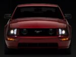 Light Bar DRL Projector Headlights; Chrome Housing Light; Smoked Lens - Image 2
