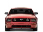 Retro Style Projector Headlights; Black Housing; Clear Lens