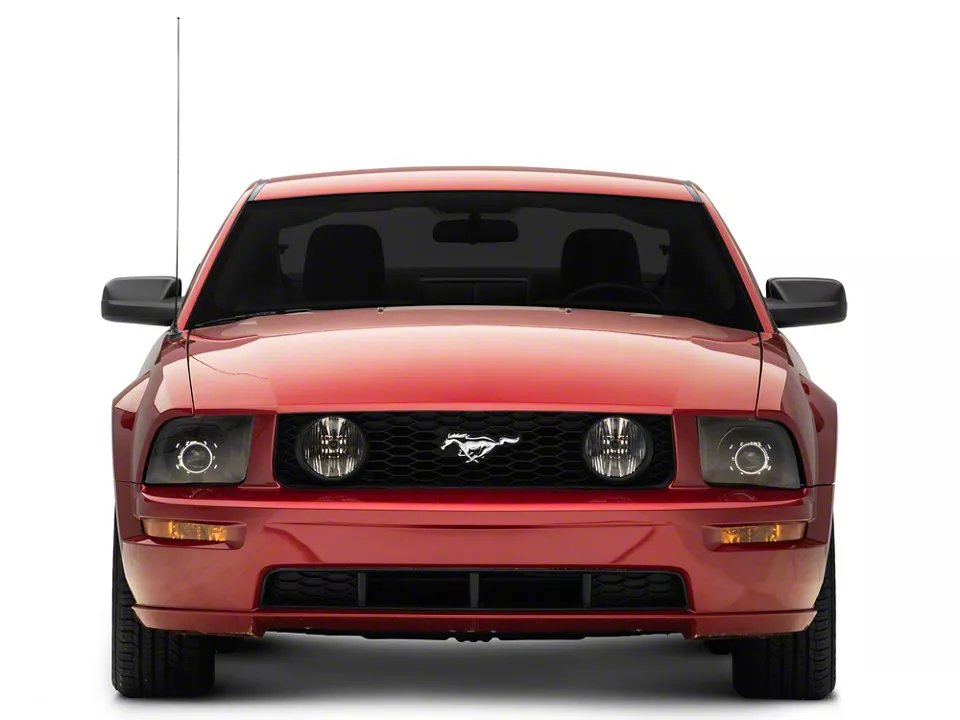 2026/07/1001658526.jpg Retro Style Projector Headlights; Black Housing; Clear Lens - Image 1