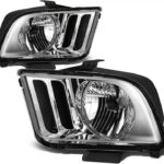 Headlights with Clear Corners; Chrome Housing; Clear Lens