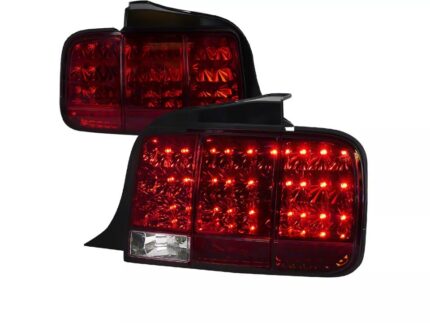 Sequential LED Tail Lights; Chrome Housing; Red Lens
